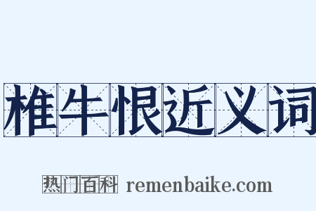 椎牛恨近义词是什么意思的图片